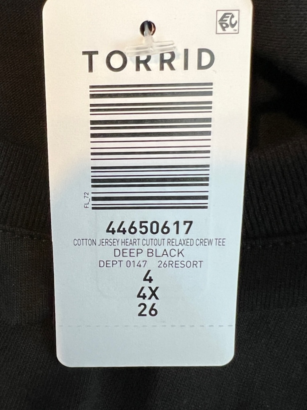 Torrid 4(4X)(26)Cotton Jersey Floral Cutout Relaxed Short Sleeve Crewneck TShirt - Picture 12 of 13